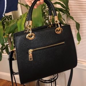 Isabelle Black And Gold Handbag/Purse